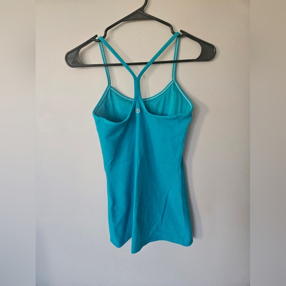 Lululemon Racerback Power Y Tank Top - Size 4 - Teal Blue - Picture 2 of 5